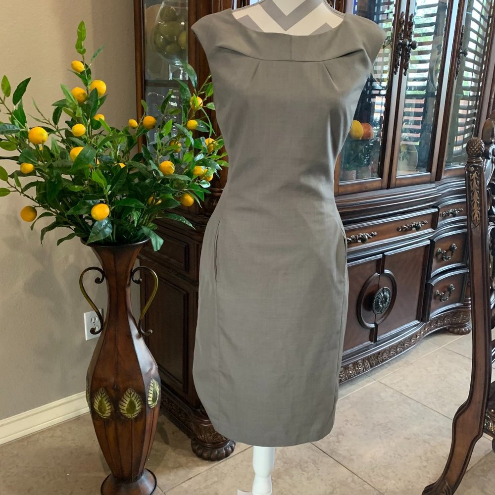 🤍 Calvin Klein | taupe gray tailored dress size 6
